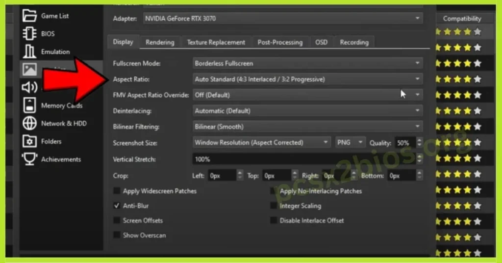 Tweak Emulation Settings