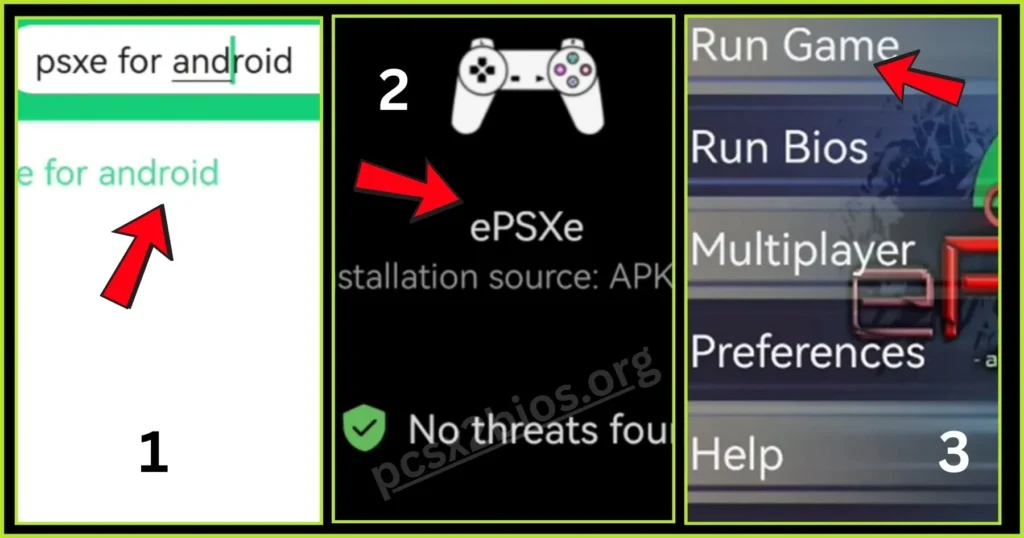 Install PS1 on ePSXe (Android)
